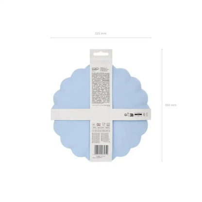 Platos de plástico Frill Azul Claro (22x22 cm) – 4 uds - Narosa Sweet Party Barcelona