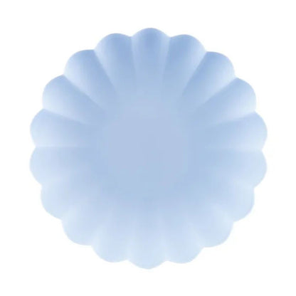 Platos de plástico Frill Azul Claro (22x22 cm) – 4 uds - NAROSA SWEET PARTY