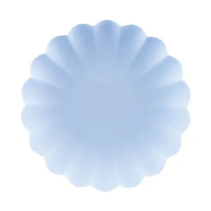 Platos de plástico Frill Azul Claro (22x22 cm) – 4 uds - Narosa Sweet Party Barcelona