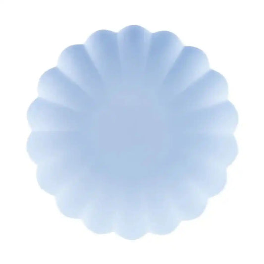Platos de plástico Frill Azul Claro (22x22 cm) – 4 uds - Narosa Sweet Party Barcelona