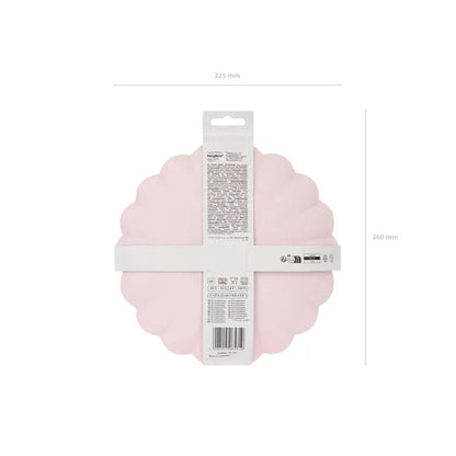 Platos de plástico Frill Rosa (22x22 cm) – 4 uds - NAROSA SWEET PARTY