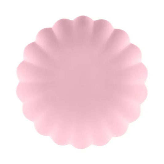 Platos de plástico Frill Rosa (22x22 cm) – 4 uds - NAROSA SWEET PARTY
