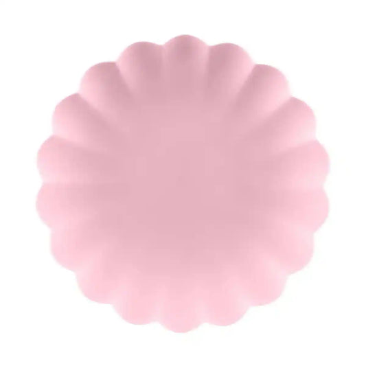 Platos de plástico Frill Rosa (22x22 cm) – 4 uds - Narosa Sweet Party Barcelona