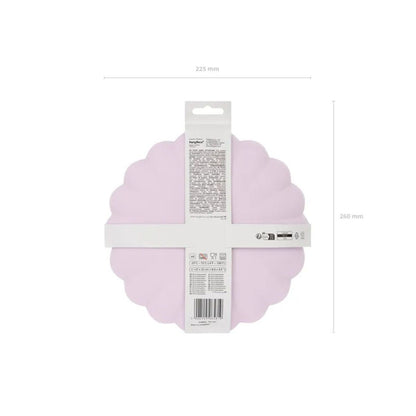 Platos de plástico Frill Violeta (22x22 cm) – 4 uds - NAROSA SWEET PARTY