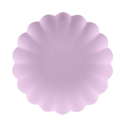 Platos de plástico Frill Violeta (22x22 cm) – 4 uds - NAROSA SWEET PARTY