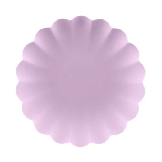 Platos de plástico Frill Violeta (22x22 cm) – 4 uds - NAROSA SWEET PARTY
