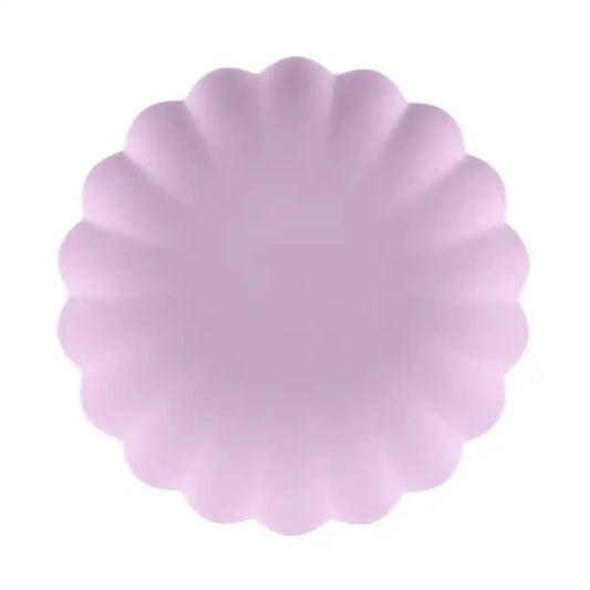 Platos de plástico Frill Violeta (22x22 cm) – 4 uds - Narosa Sweet Party Barcelona