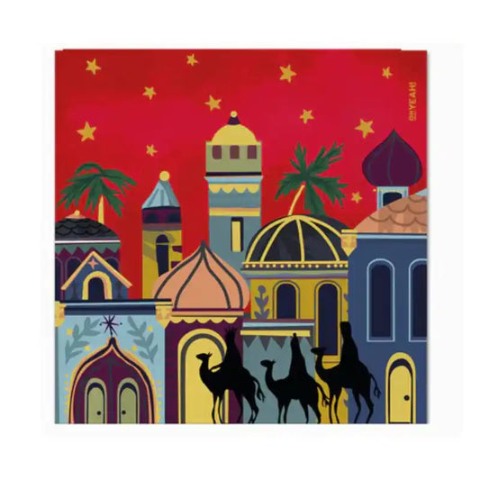 Servilletas Rojas de Papel Reyes Magos 33 x 33 cm (30 uds) - Narosa Sweet Party Barcelona