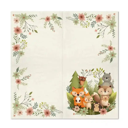 Servilletas Amigos del Bosque 33x33 cm – Pack 10 uds - NAROSA SWEET PARTY