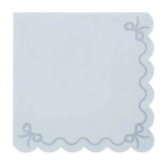 Servilletas Azul Niebla con Volante – Pack x12 (33x33 cm) - NAROSA SWEET PARTY