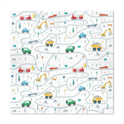 Mesa dulce infantil con servilletas coches