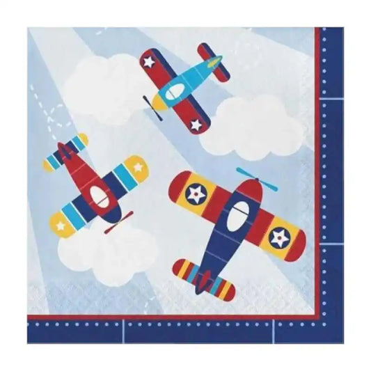Servilletas de Aviones 33 cm (20 uds) - Narosa Sweet Party Barcelona