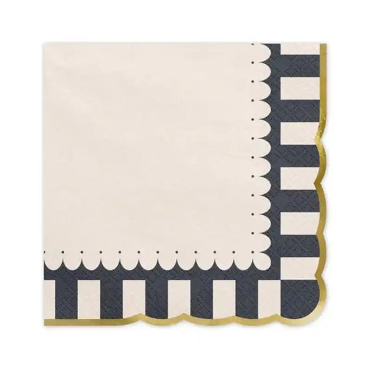 Servilletas de Papel con Borde Dorado – 33x33 cm (12 uds.) - Narosa Sweet Party Barcelona