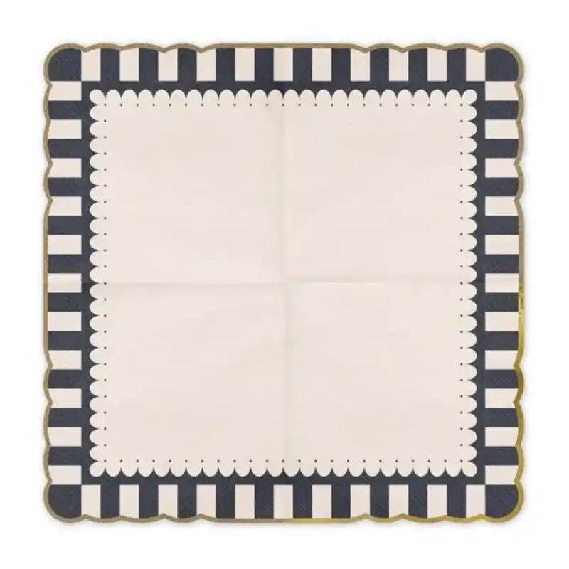 Servilletas de Papel con Borde Dorado – 33x33 cm (12 uds.) - Narosa Sweet Party Barcelona
