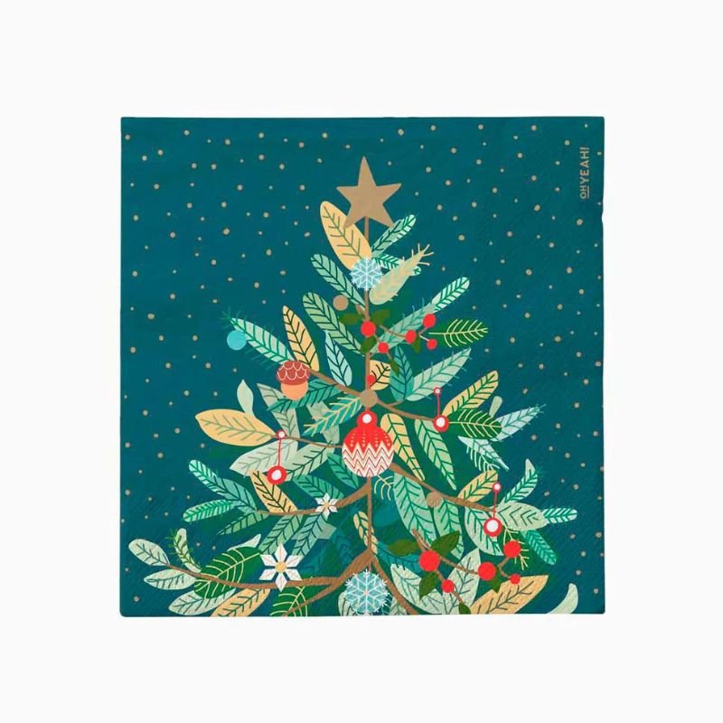 Servilletas de Papel Navidad 33 x 33 cm con Dibujo de Árbol - NAROSA SWEET PARTY