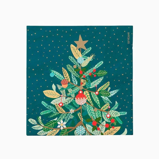 Servilletas de Papel Navidad 33 x 33 cm con Dibujo de Árbol - NAROSA SWEET PARTY