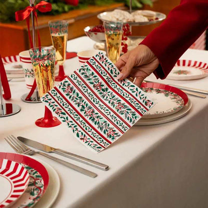 Servilletas de Papel Navidad Acebo 33 x 33 cm (30 uds) - NAROSA SWEET PARTY