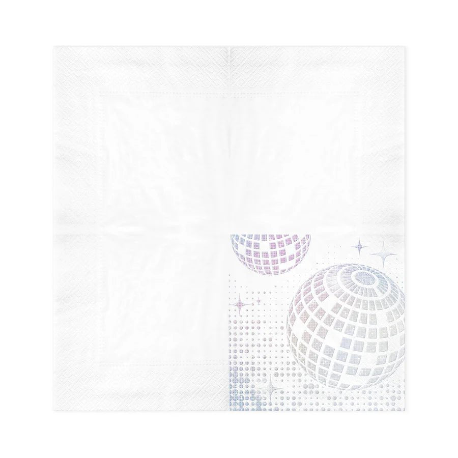 Servilletas Disco Plata 33x33 cm – Pack x10 – Decoración de Mesa Brillante - NAROSA SWEET PARTY