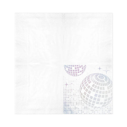 Servilletas Disco Plata 33x33 cm – Pack x10 – Decoración de Mesa Brillante - NAROSA SWEET PARTY