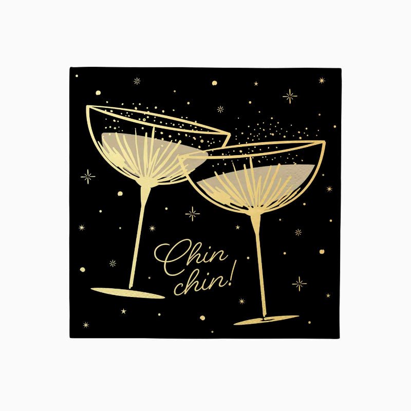 Servilletas Papel Nochevieja Chin Chin Feliz Año Nuevo 33×33 cm | Pack 30 - NAROSA SWEET PARTY