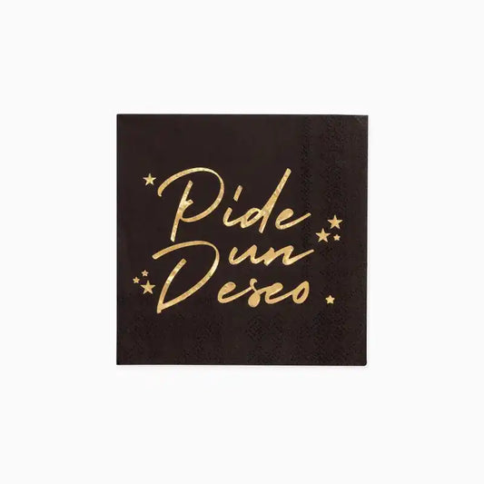 Servilletas Papel Nochevieja Pide un Deseo Destellos 25×25 cm | Pack 30 - NAROSA SWEET PARTY