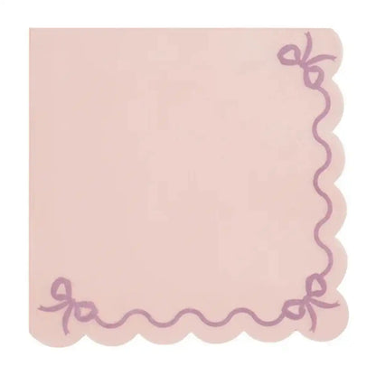 Servilletas Rosa Claro con Volante – Pack x12 (33x33 cm) - NAROSA SWEET PARTY