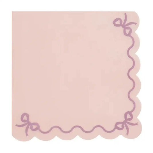 Servilletas Rosa Claro con Volante – Pack x12 (33x33 cm) - NAROSA SWEET PARTY