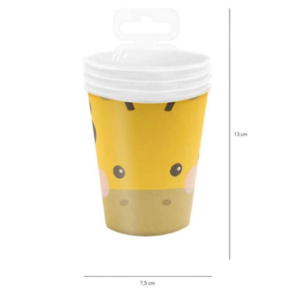 Set de vasos Animal 220 ml (pack 4 uds) - NAROSA SWEET PARTY