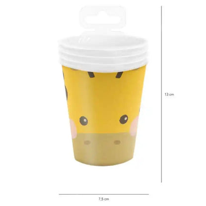 Set de vasos Animal 220 ml (pack 4 uds) - NAROSA SWEET PARTY