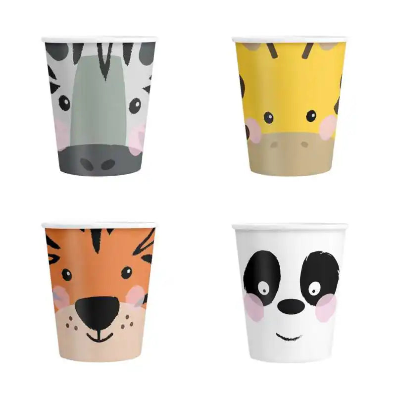Set de vasos Animal 220 ml (pack 4 uds) - NAROSA SWEET PARTY