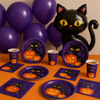 Set de Vasos Morados Scare Night – 8 uds. Halloween - NAROSA SWEET PARTY