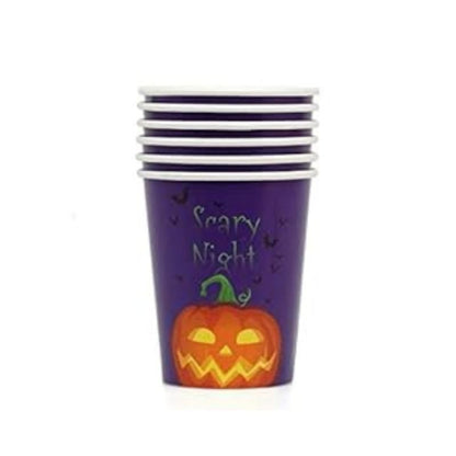 Set de Vasos Morados Scare Night – 8 uds. Halloween - NAROSA SWEET PARTY