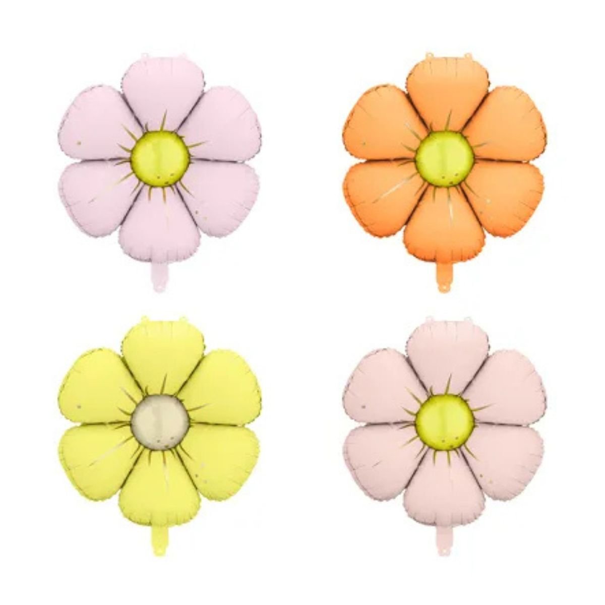 Set Globos Foil Margaritas 45 cm – Pack x4 Colores Pastel - NAROSA SWEET PARTY