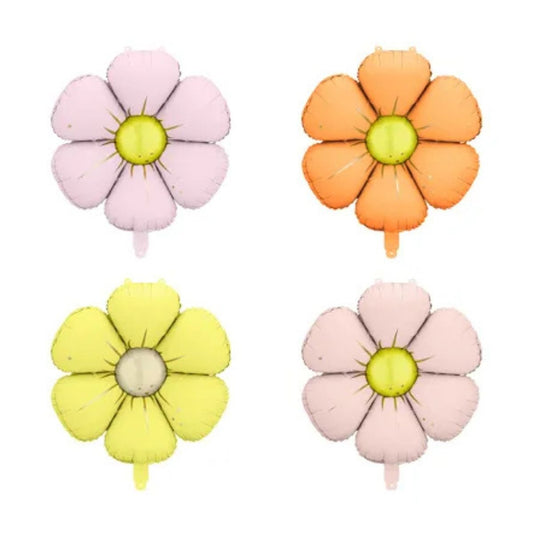 Set Globos Foil Margaritas 45 cm – Pack x4 Colores Pastel - NAROSA SWEET PARTY