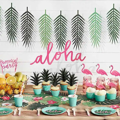 Toppers Aloha con Flamencos 15–23,5 cm (6 uds) - Narosa Sweet Party Barcelona