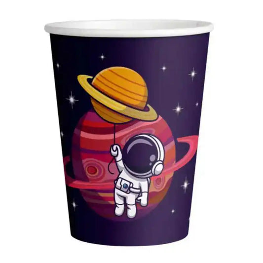 Vasos Astronauta en el Espacio 250 ml (8 uds) - NAROSA SWEET PARTY