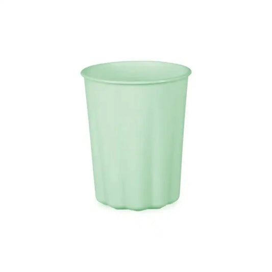 Vasos de plástico Frill Verde Salvia (220 ml) – 4 uds - Narosa Sweet Party Barcelona
