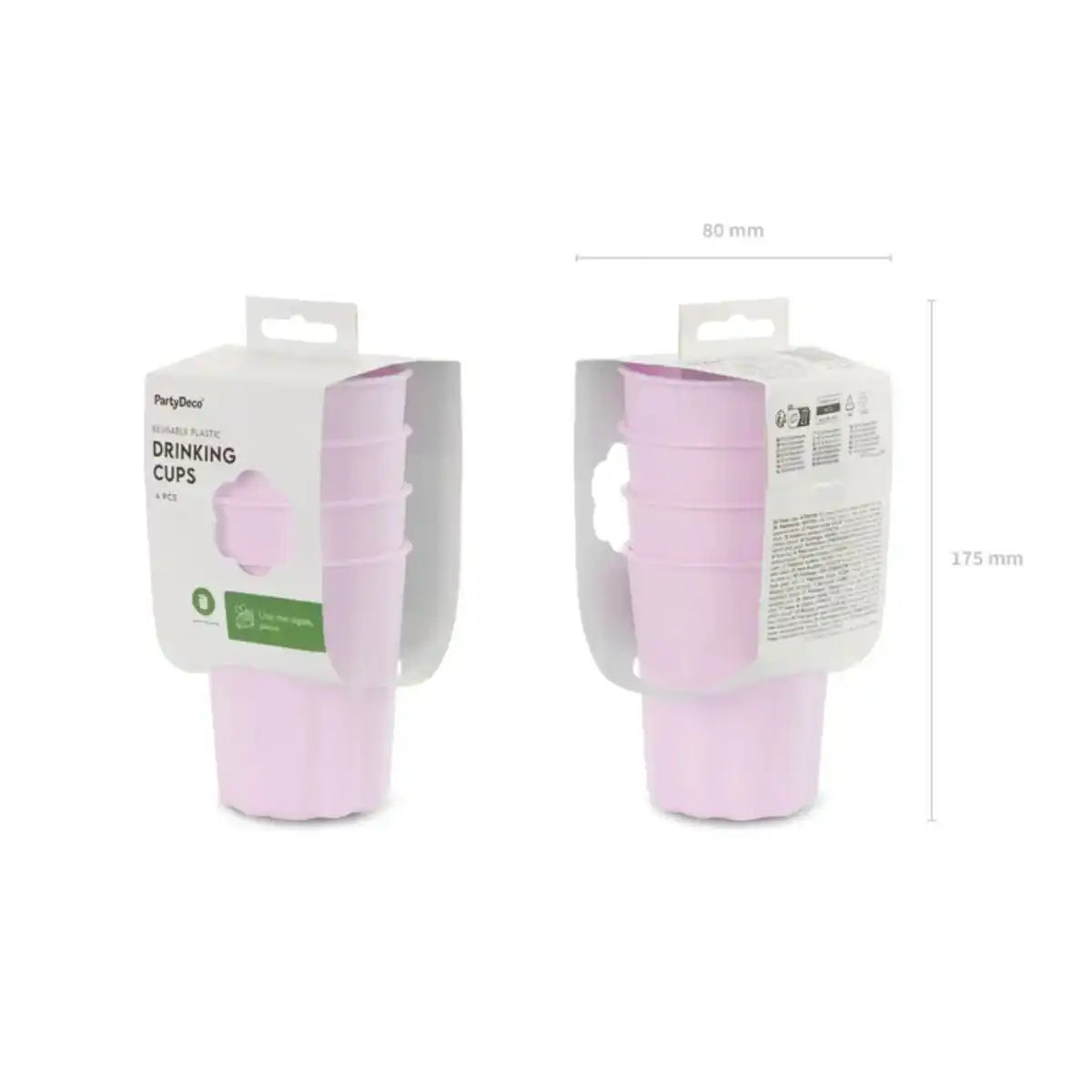 Vasos de plástico Frill Violeta (220 ml) – 4 uds - Narosa Sweet Party Barcelona