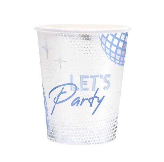 Vasos Disco Plata 220 ml – Pack x6 – Decoración de Mesa Brillante para Fiestas - NAROSA SWEET PARTY