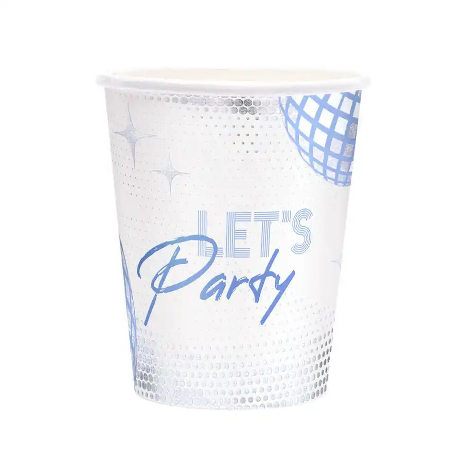 Vasos Disco Plata 220 ml – Pack x6 – Decoración de Mesa Brillante para Fiestas - NAROSA SWEET PARTY