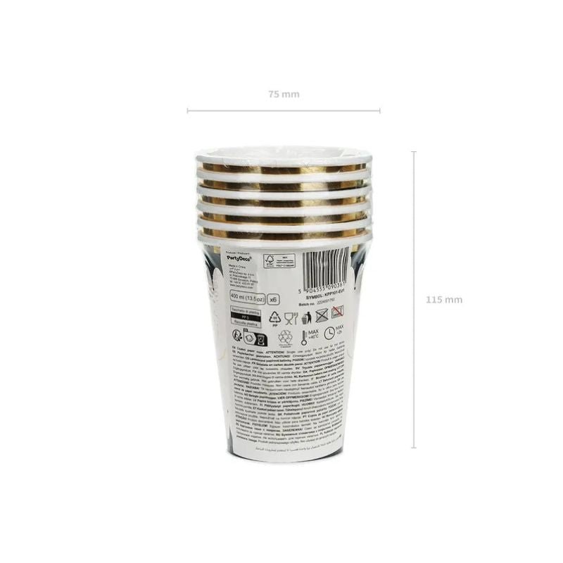 Vasos Halloween con Araña Dorada – 400 ml (6 uds.) - NAROSA SWEET PARTY