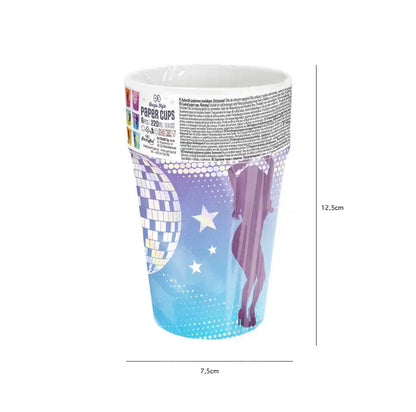 Vasos Retro Disco 220 ml – Pack x6 – Decoración de Mesa Temática Vintage - NAROSA SWEET PARTY