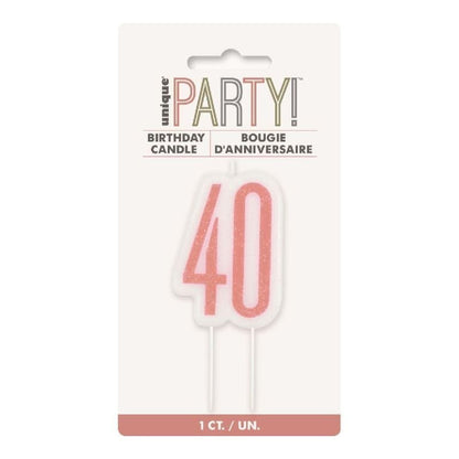 Vela Decades Glitz Rose Gold, 1 ud. - NAROSA SWEET PARTY