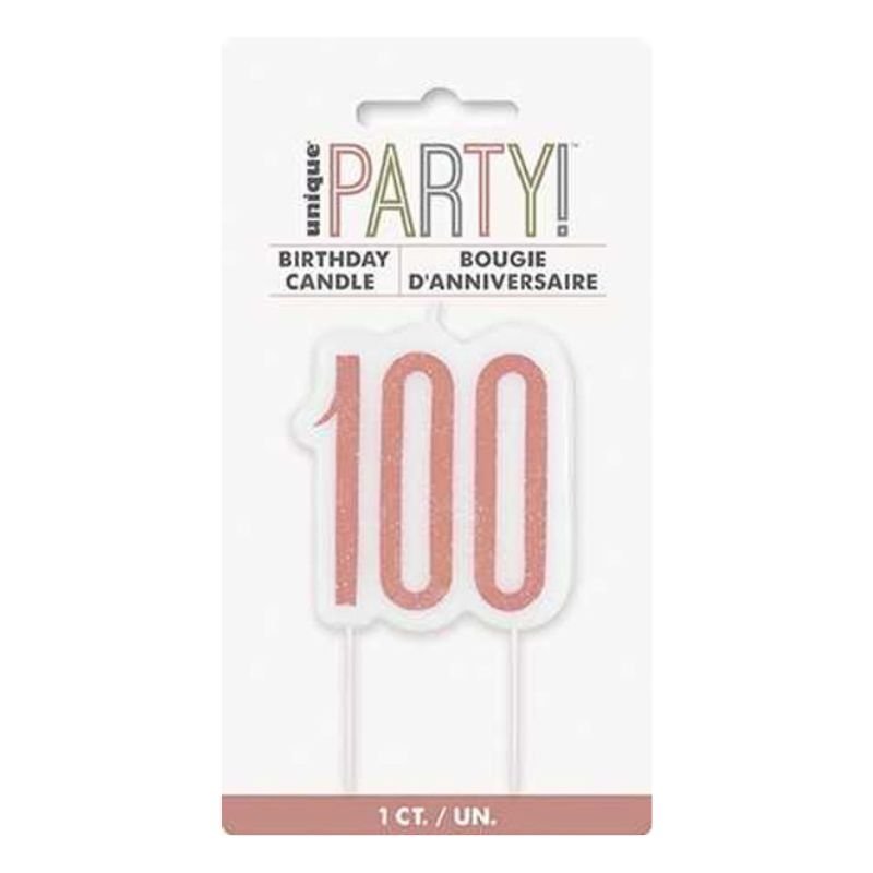 Vela Decades Glitz Rose Gold, 1 ud. - NAROSA SWEET PARTY