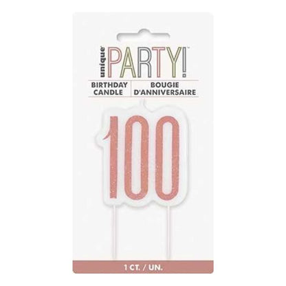 Vela Decades Glitz Rose Gold, 1 ud. - NAROSA SWEET PARTY