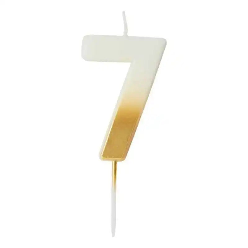 Vela Número Gold Ombre – 0 al 9 - NAROSA SWEET PARTY