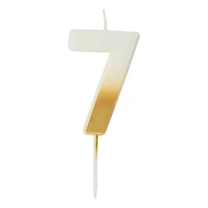 Vela Número Gold Ombre – 0 al 9 - Narosa Sweet Party Barcelona