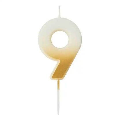Vela Número Gold Ombre – 0 al 9 - NAROSA SWEET PARTY