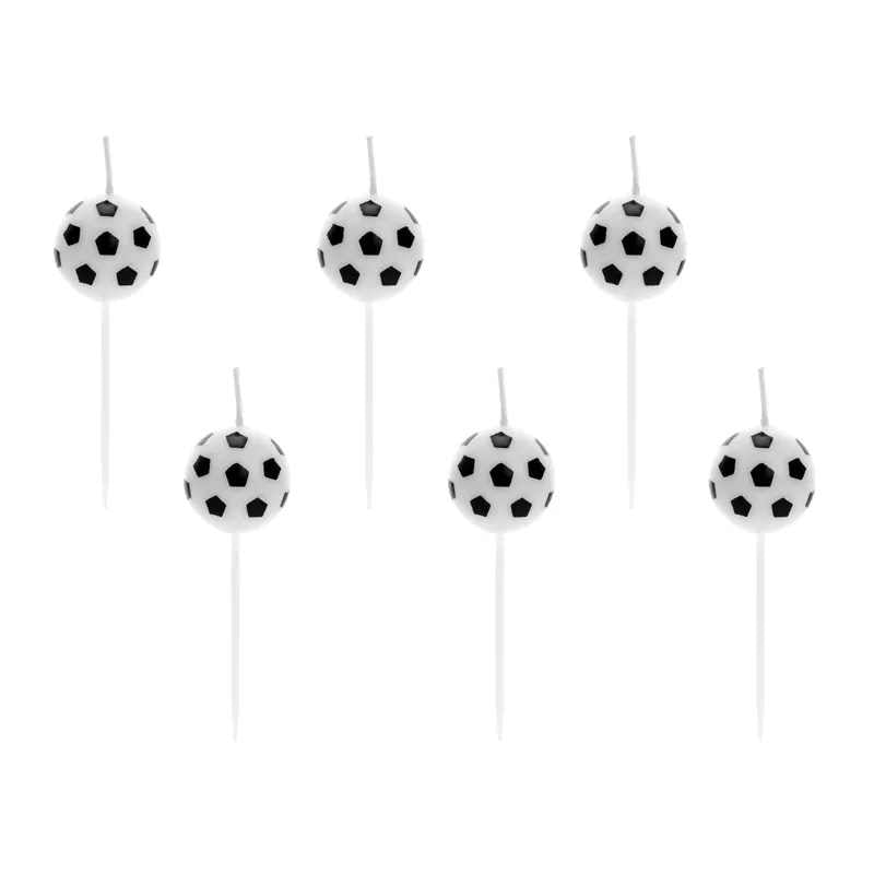 Velas de Cumpleaños Balones de Fútbol 2,5 cm (6 uds) - NAROSA SWEET PARTY