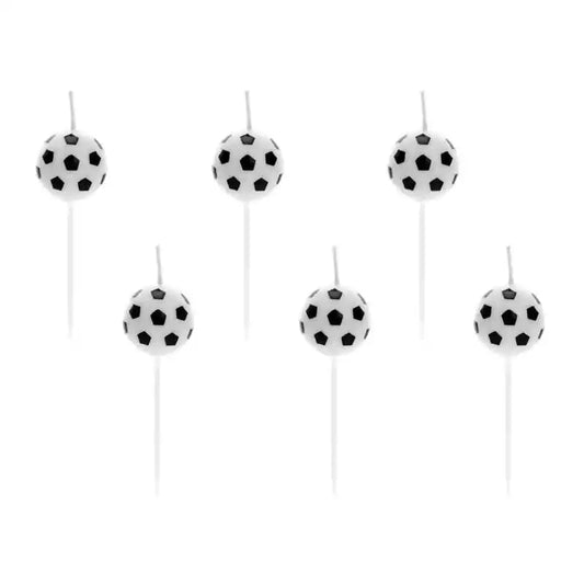 Velas de Cumpleaños Balones de Fútbol 2,5 cm (6 uds) - Narosa Sweet Party Barcelona